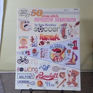 American School of needlework 50 cross stitch sports designs by Sam Hawkins